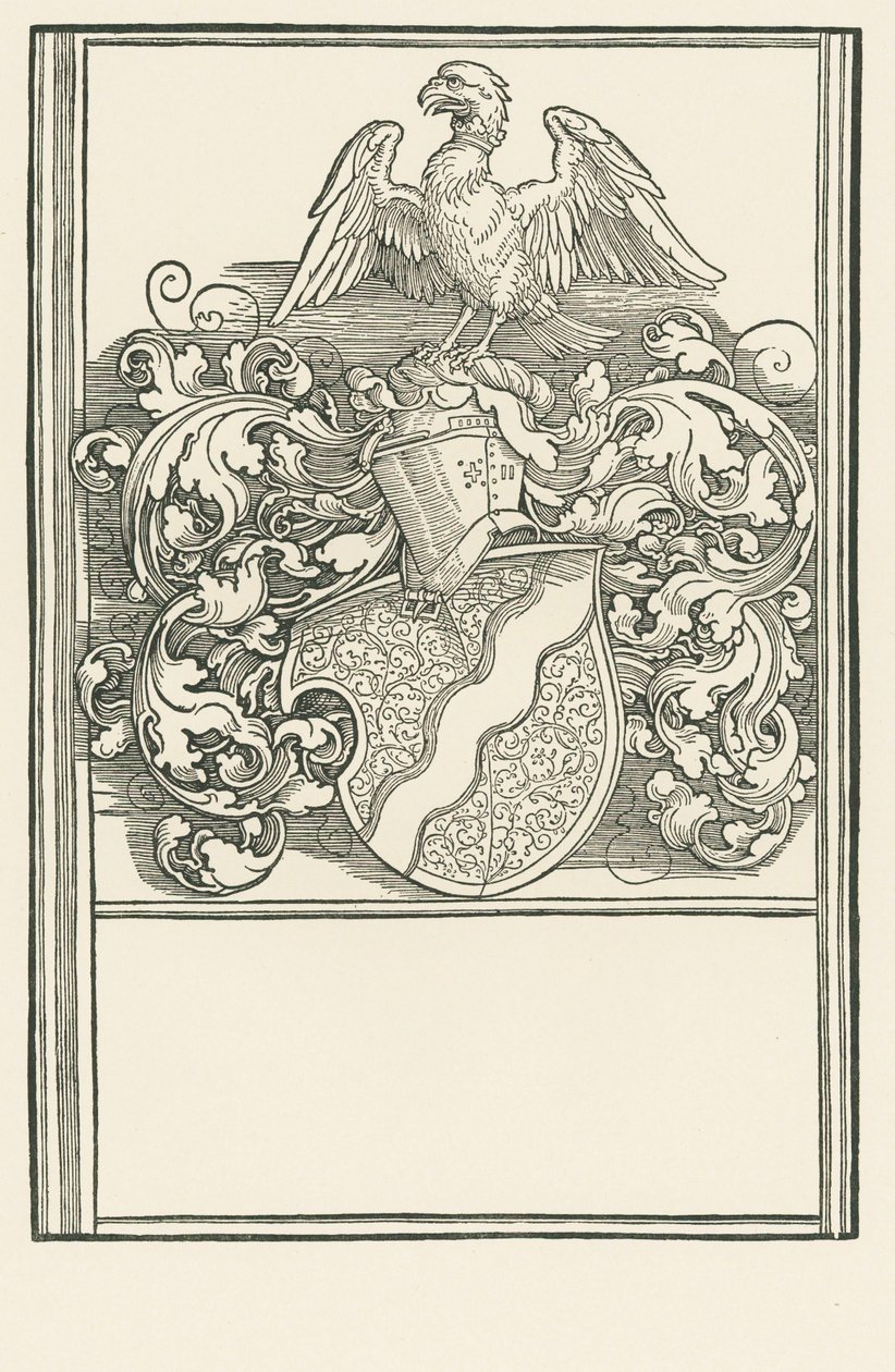 Herb Michała Behaima, ok. 1518-20 (drzeworyt) autorstwa Albrecht Dürer or Duerer