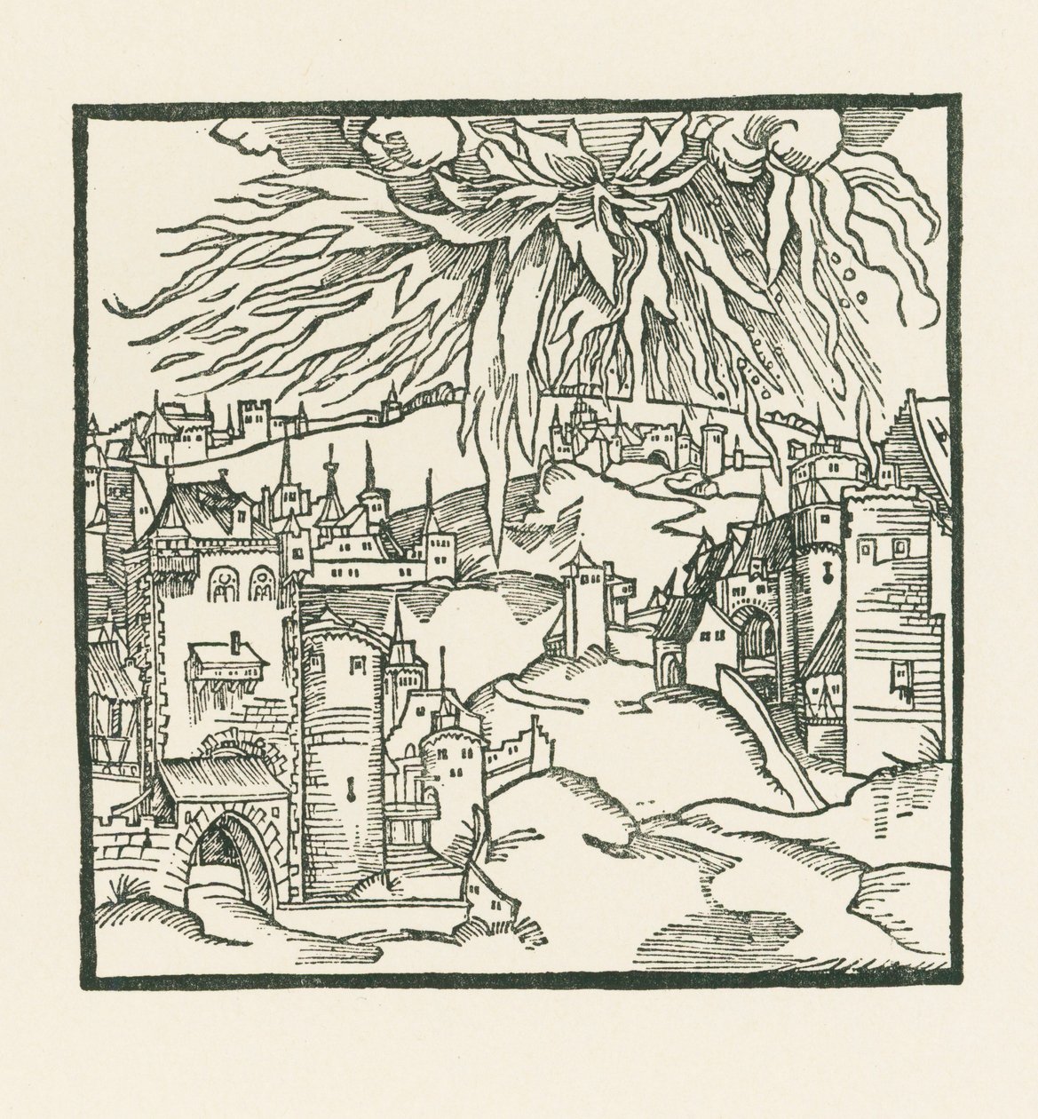 Zniszczenie Sodomy i Gomory autorstwa Albrecht Dürer or Duerer