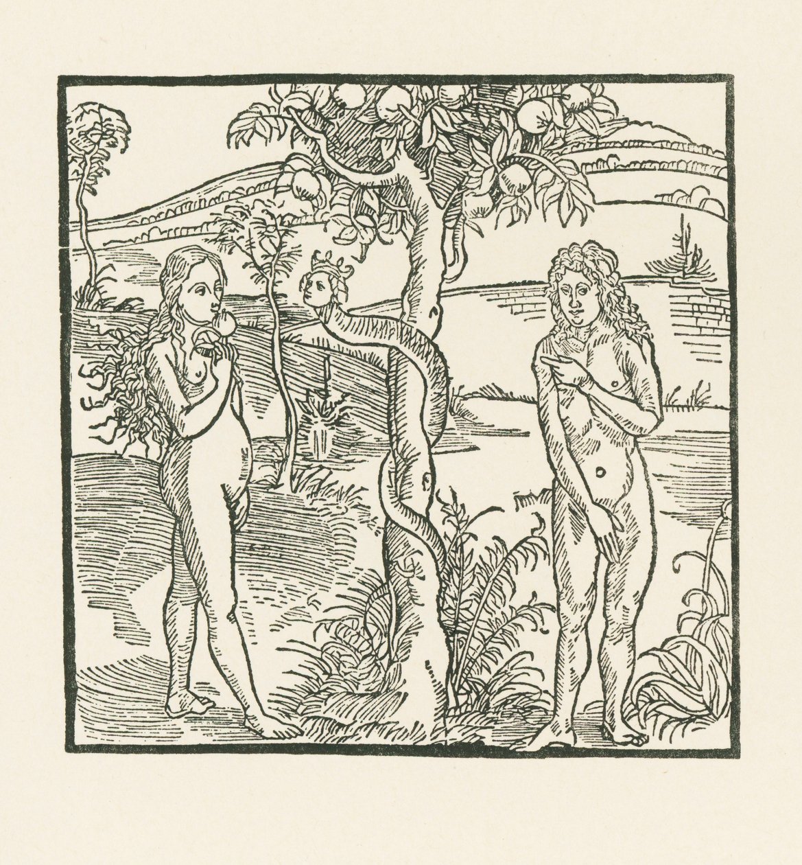 Upadek. Ilustracja do "Der Ritter von Turn", ok. 1493-93 (drzeworyt) autorstwa Albrecht Dürer or Duerer