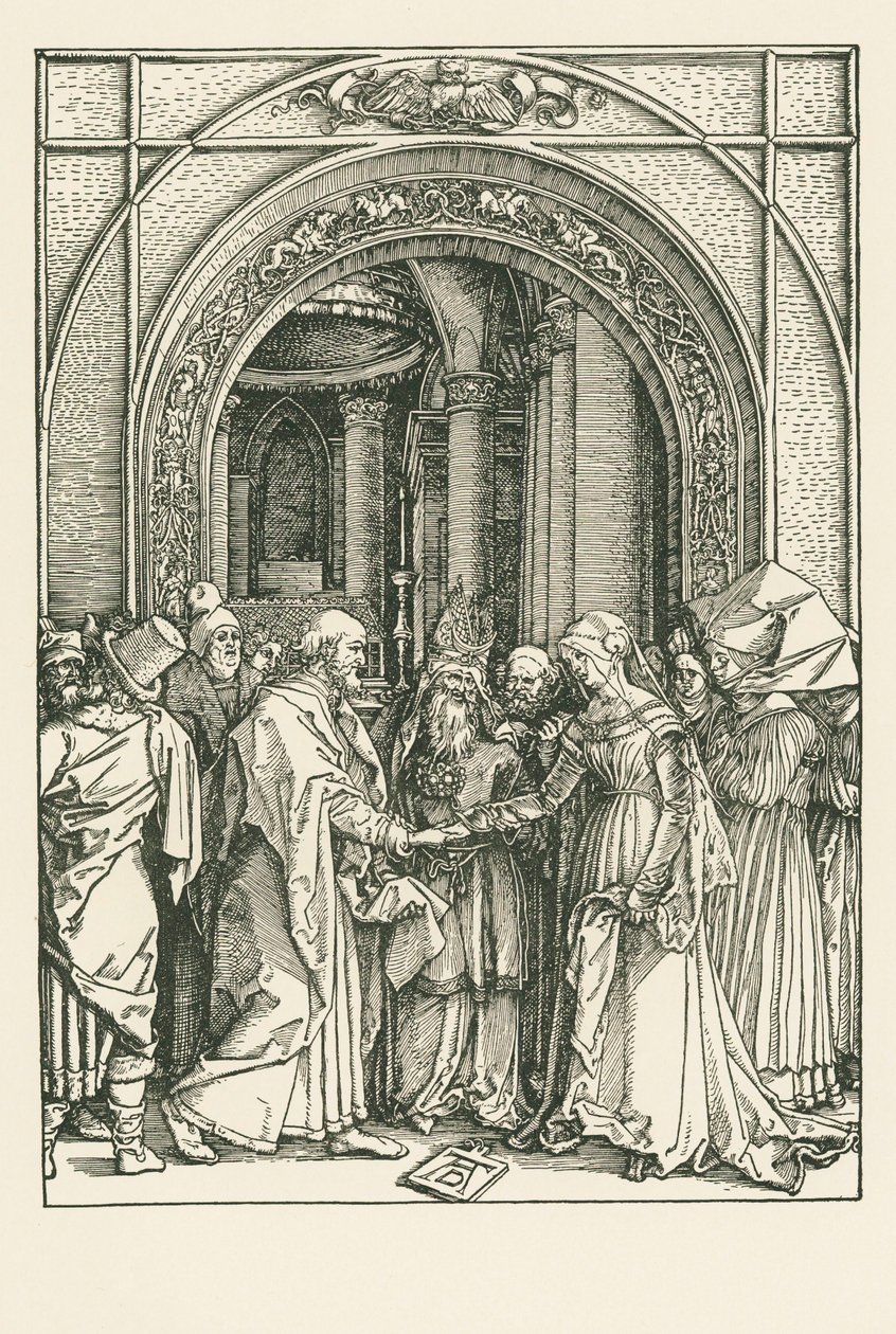 Zaślubiny Dziewicy, ok. 1504 (drzeworyt) autorstwa Albrecht Dürer or Duerer
