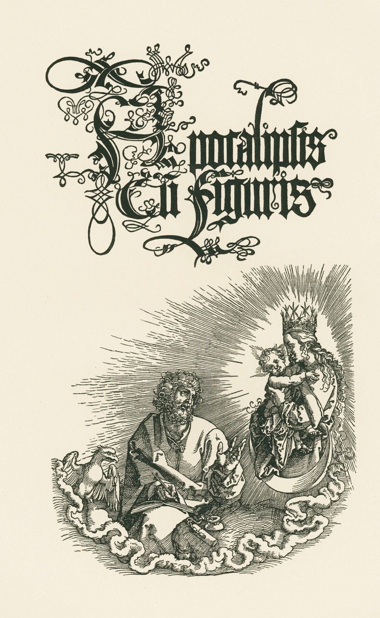 Strona tytułowa drugiego wydania łacińskiego z 1511 r. (drzeworyt) autorstwa Albrecht Dürer or Duerer