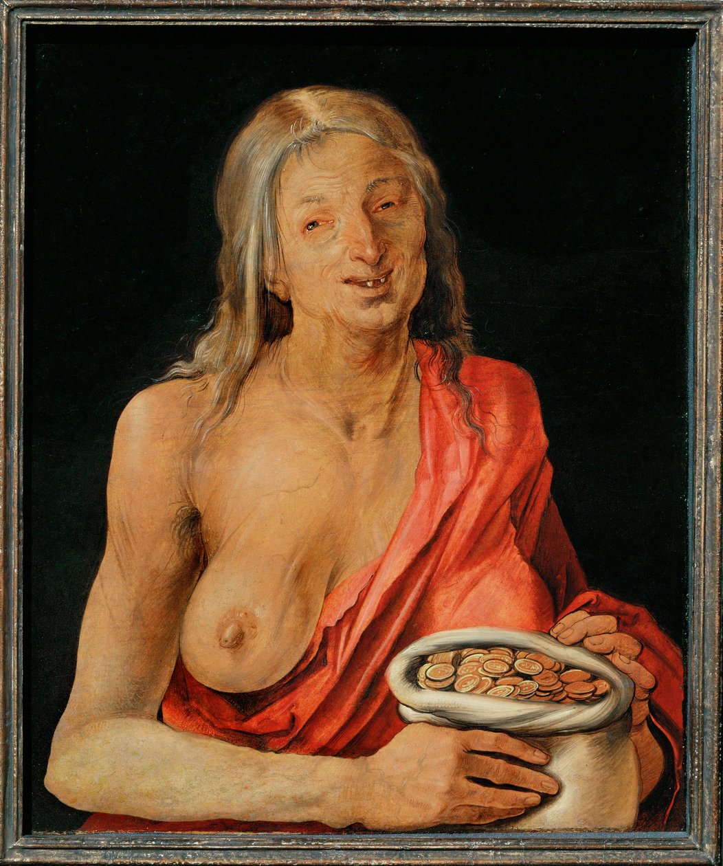 Vanitas, rewers portretu młodego mężczyzny (obraz na drewnie lipowym) autorstwa Albrecht Dürer or Duerer