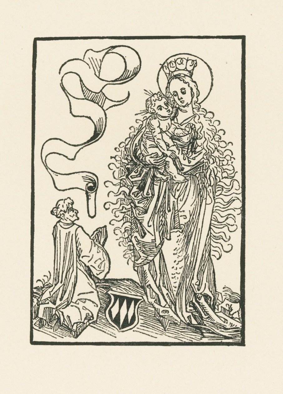 Dziewica Maryja czczona przez Albrechta von Bonstetten autorstwa Albrecht Dürer or Duerer