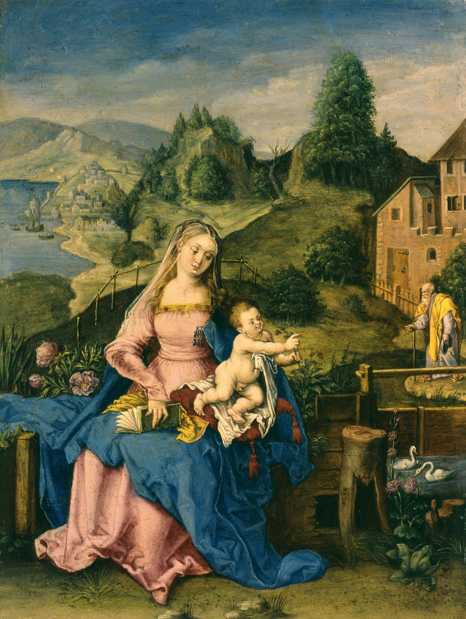 Dziewica z Dzieciątkiem w krajobrazie, ok. 1600 autorstwa Albrecht Dürer