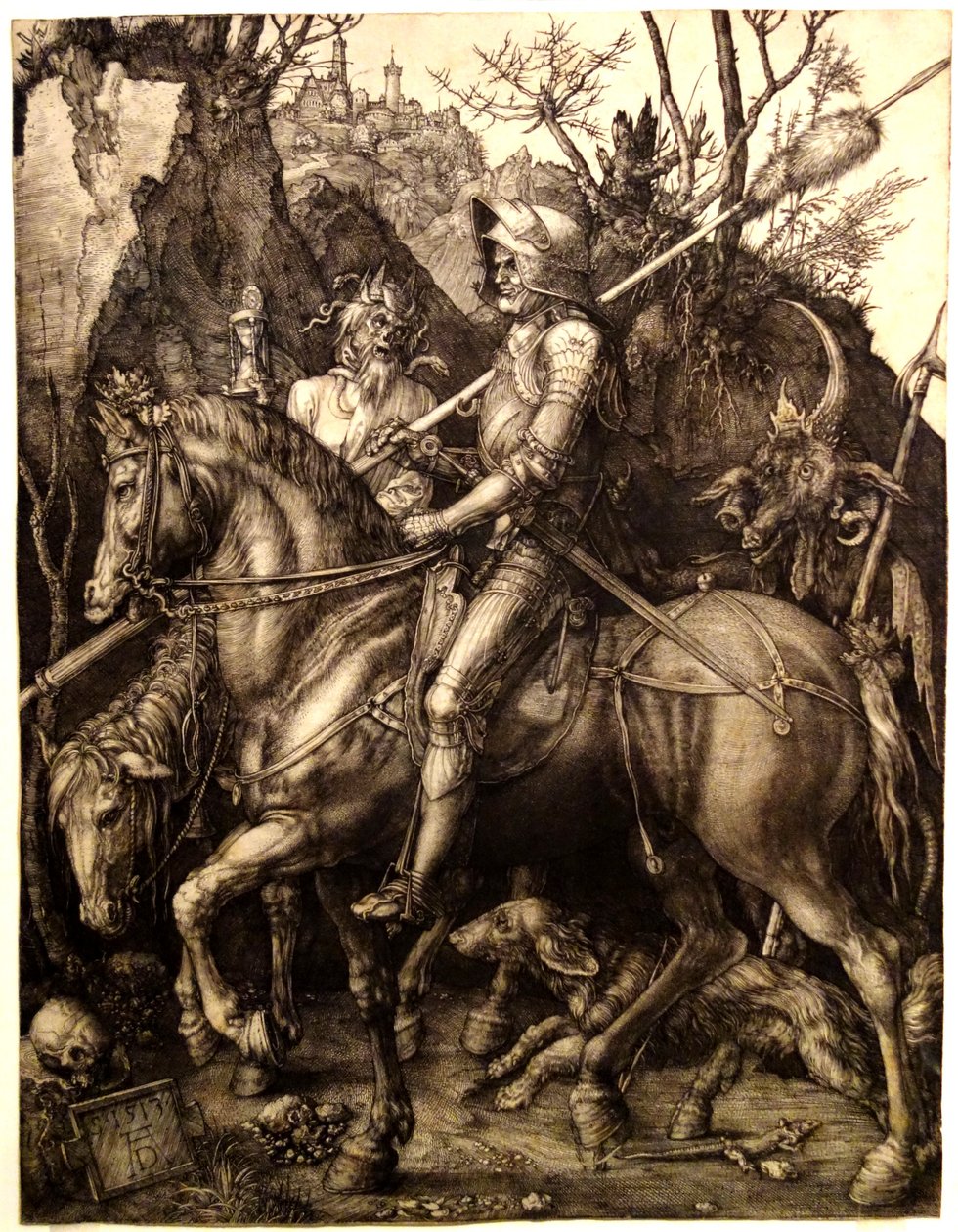 Durer - Rycerz śmierci i diabeł autorstwa Albrecht Dürer