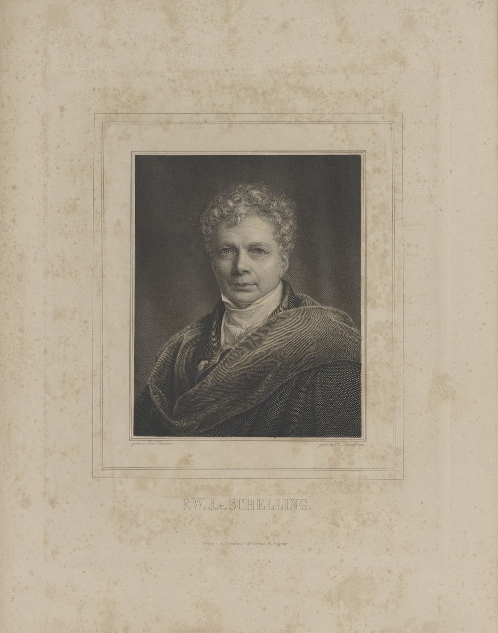 Friedrich Wilhelm Joseph Schelling 1775-1854 , ok. 1930 r. 1840. autorstwa Albrecht Fürchtegott Schultheiss