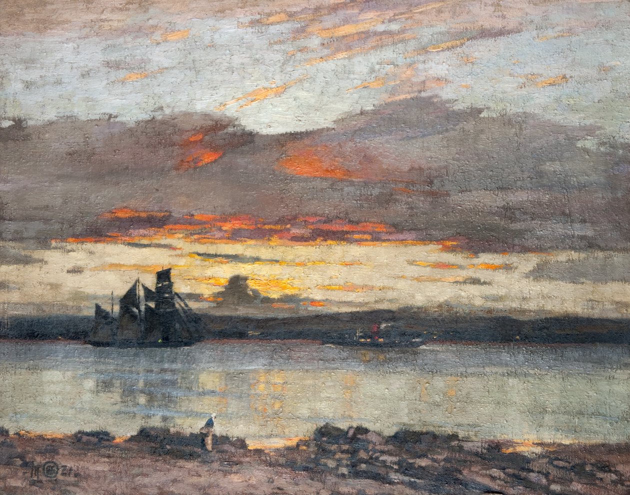 Zachód słońca nad Tay [Widok na Dundee] autorstwa Alec Grieve