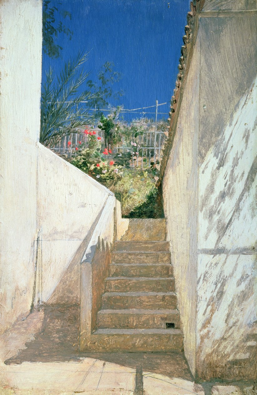 Kroki w ogrodzie, Algieria, 1883 autorstwa Aleksandr Pavlovich Bryullov