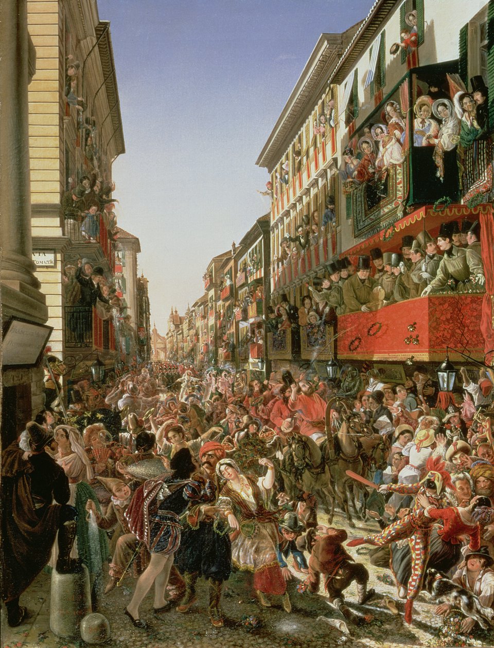 Karnawał w Rzymie, 1839 autorstwa Aleksandr Petrovich Myasoedov