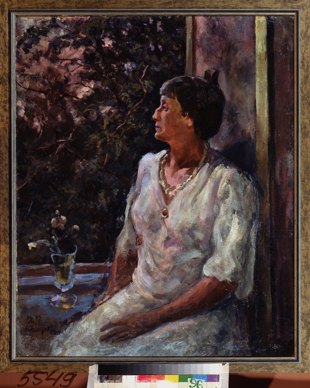 Portret poetki Anny Achmatowej (Achmatowej) (1889-1966) autorstwa Aleksandr Aleksandrovich Osmerkin