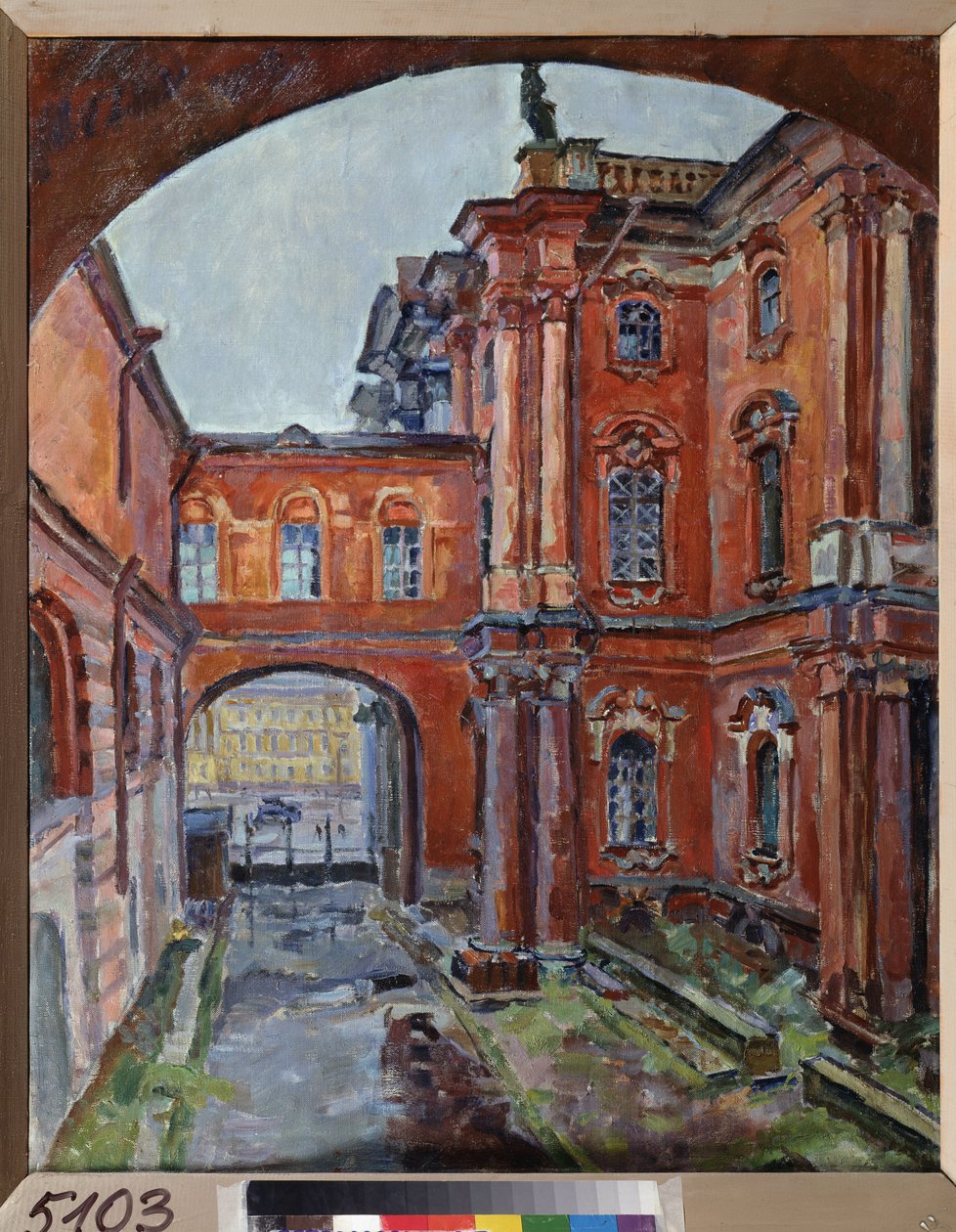 Wewnętrzny dziedziniec pustelni (Sankt Petersburg) autorstwa Aleksandr Aleksandrovich Osmerkin