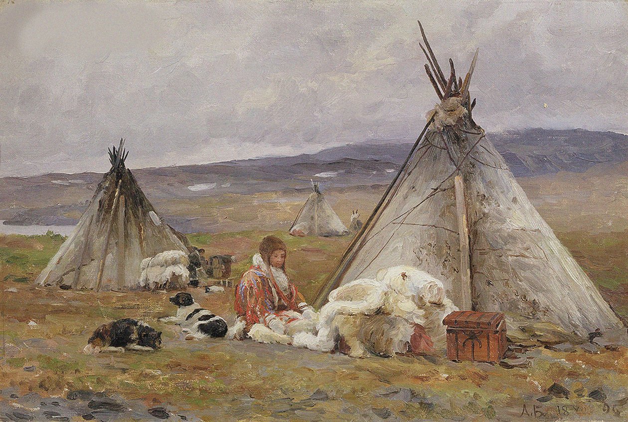 A Nieńców jest trochę (ale namiot nomadów). Nowa Ziemia Islandia autorstwa Aleksandr Alekseevich Borisov