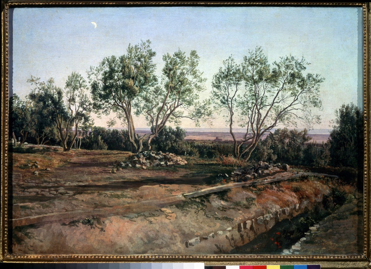 „Drzewa oliwne w pobliżu cmentarza Albano” Obraz Aleksandra Iwanowa (1806-1858) 1845 Państwowa Galeria Trietiakowska, Moskwa autorstwa Aleksandr Andreevich Ivanov
