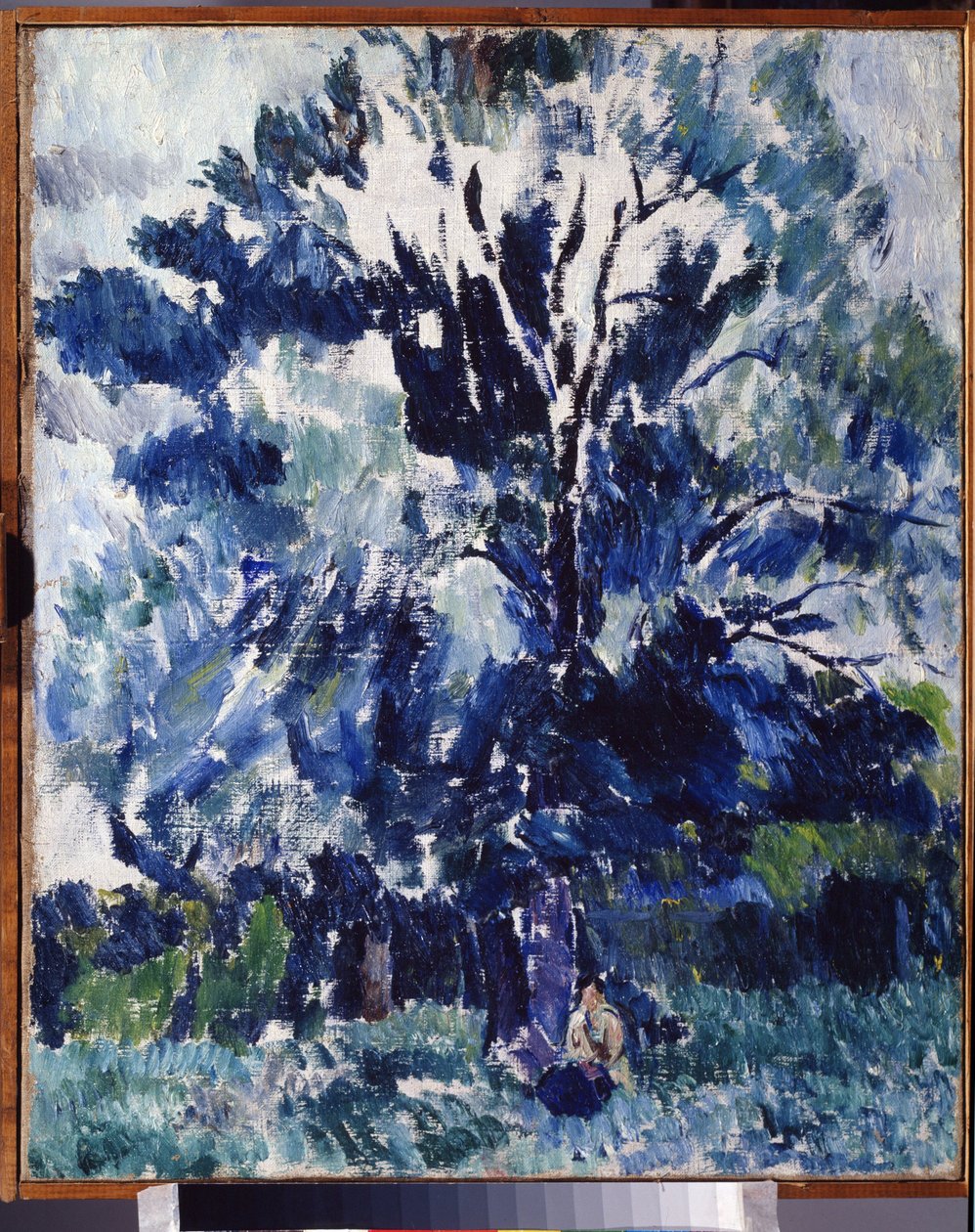 ""Wieś. Pod drzewem "" Obraz Aleksandra Dawidowicza Drevina (1889-1938) 1923 Regionalne Muzeum Sztuki, Kaługa autorstwa Aleksandr Davidovic Drevin