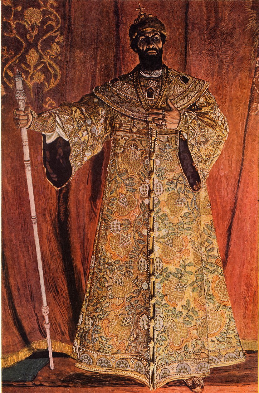 Portret Fiodora Iwanowa Szaliapina 1873-1939 w roli Borysa Godunowa, 1912, 1965. autorstwa Aleksandr Jakovlevic Golovin