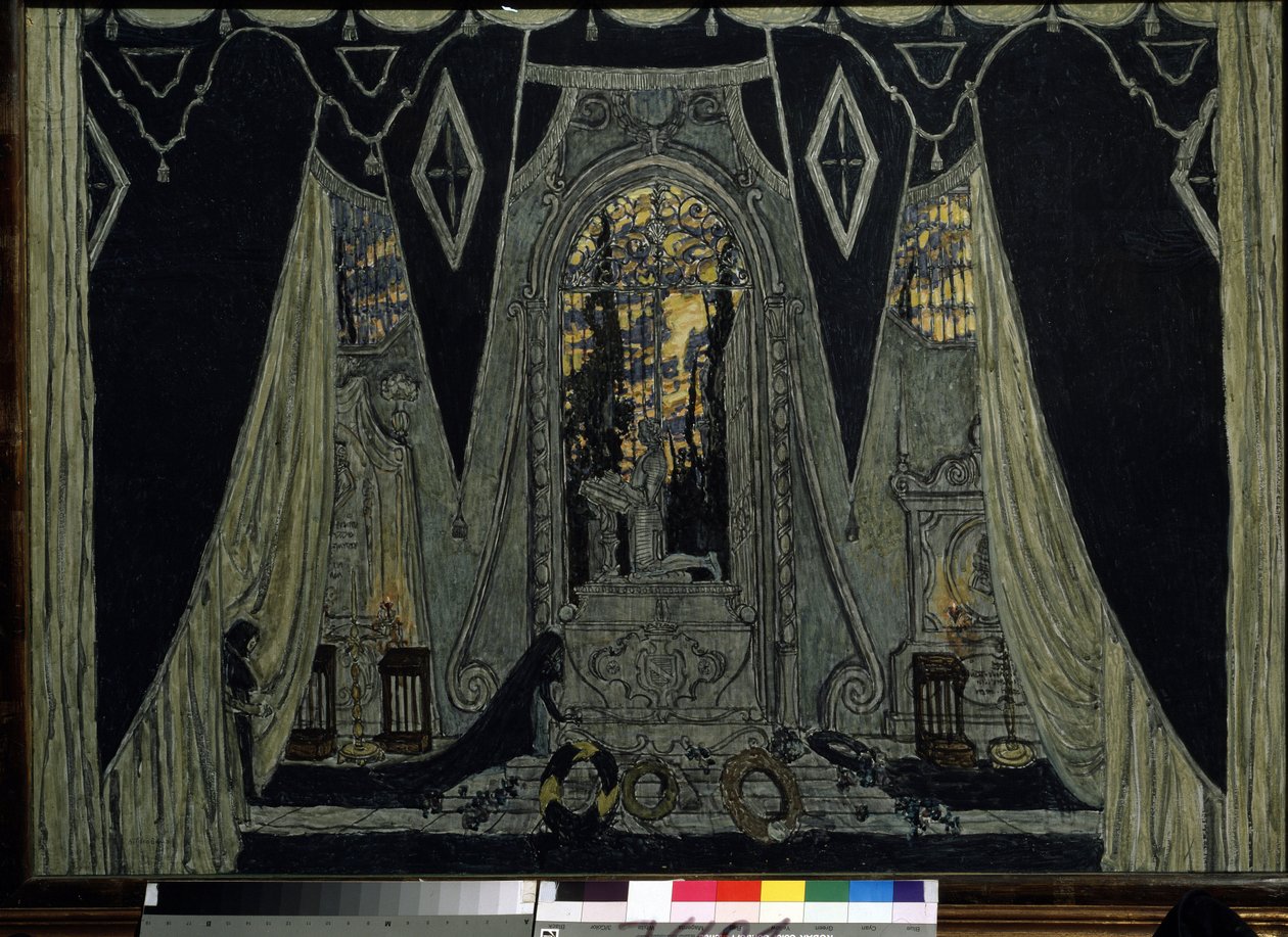 Dekoracja do opery „Le guest de pierre” Aleksandra Dargomyjskiego (1813-1869) (projekt scenografii do opery Kamienny Gość A. Dargomyzhsky