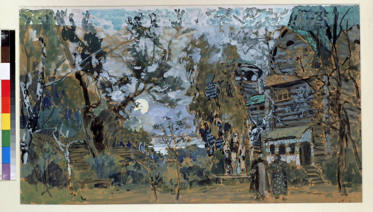 Scenografia do opery Pskov Maiden Mikołaja Rimskiego Korsakowa (Rimsky-Korsakov) (1844-1908) ( Scenografia do opery Pskov Maiden N. Rimskiego Korsakowa (Rimsky-Korsakov). Dzieła Aleksandra Yakvlevica autorstwa Aleksandr Jakovlevic Golovin