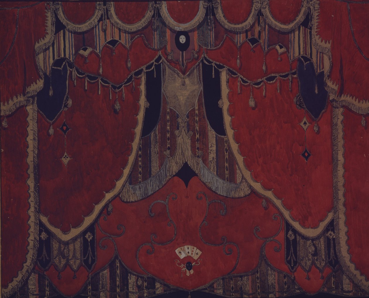 Projekt kurtyny głównej do spektaklu teatralnego "Maskarada" M. Lermontowa, 1917 autorstwa Aleksandr Jakovlevic Golovin