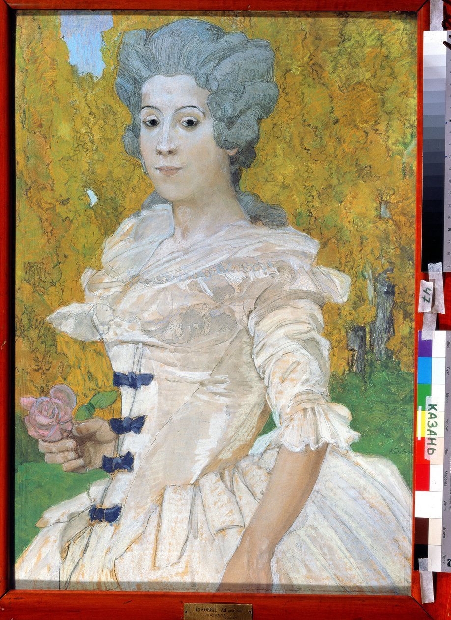 „Portret markizy” Peinture de Alexander Yakovlevich Golovin (Alexandre Golovine) (1863-1930) 1908 Państwowe Muzeum Sztuki Republiki Tatarstan, Kazań autorstwa Aleksandr Jakovlevic Golovin