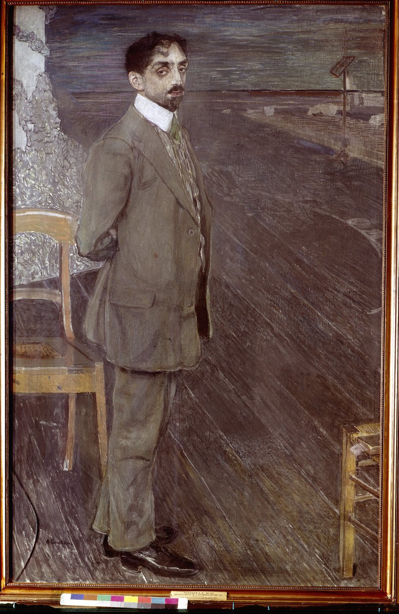 Portret poety Michaiła Kuźmina (1875-1936) (Portret poety M. Kuźmina). Praca Aleksandra Jakowlewicza Gołowina (1863-1930), tempera i pastel na płótnie autorstwa Aleksandr Jakovlevic Golovin
