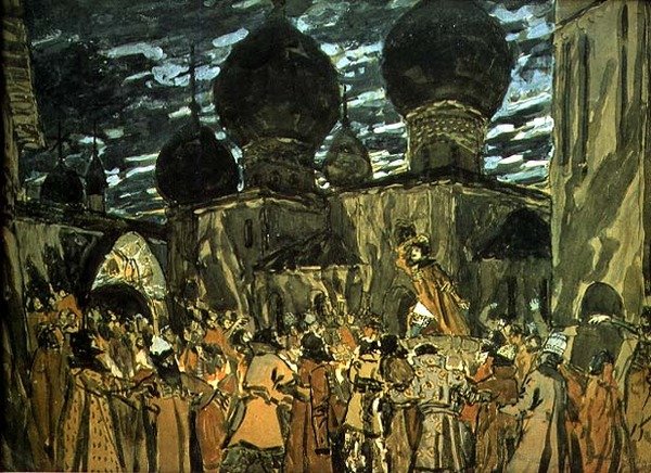 Scenografia do spektaklu teatralnego, 1901 autorstwa Aleksandr Jakovlevic Golovin