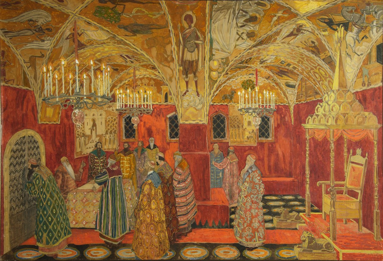 Scenografia do opery Borys Godunow M. Musorgskiego, 1911 autorstwa Aleksandr Jakovlevic Golovin