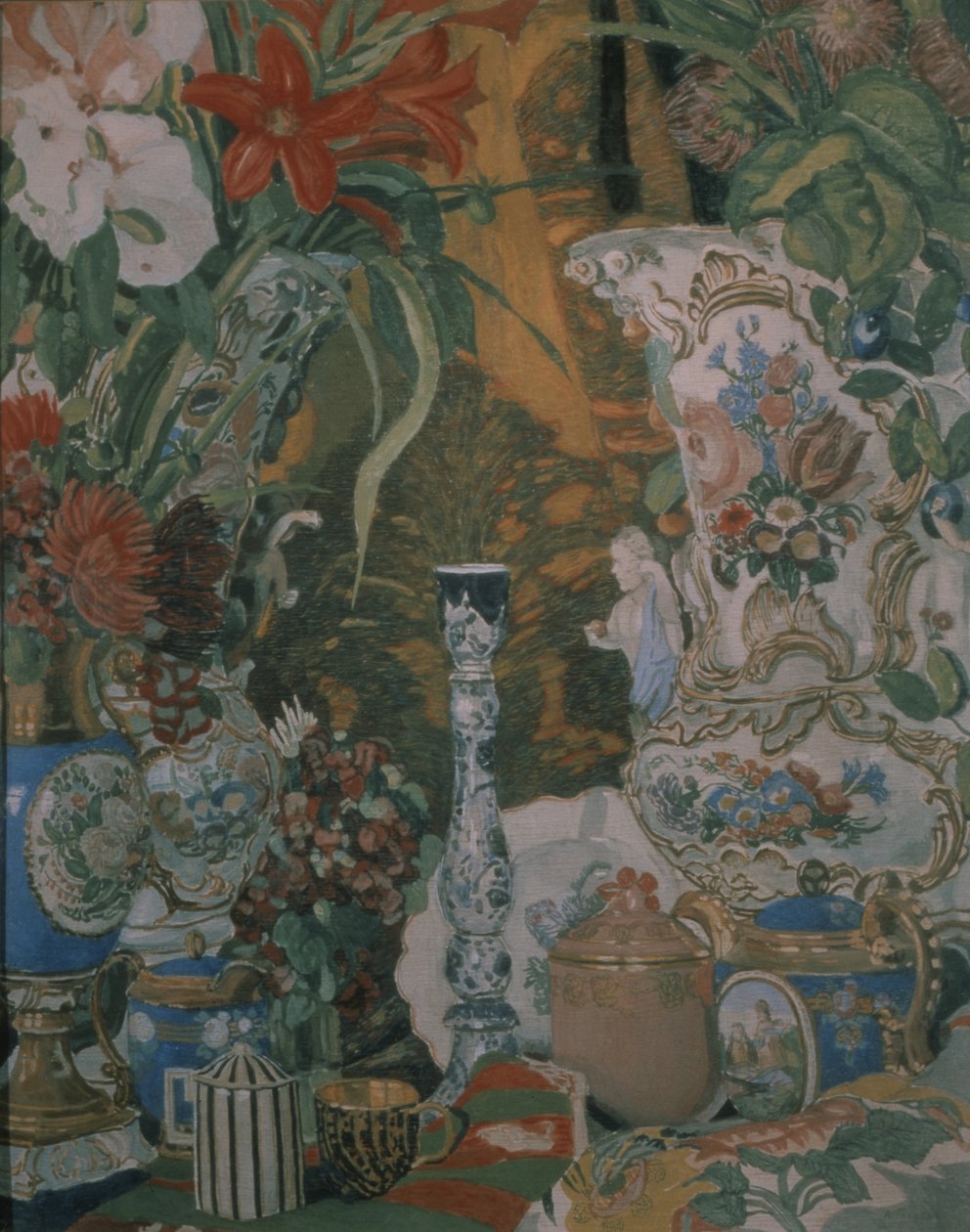 Martwa natura. Kwiaty i porcelana, 1912 autorstwa Aleksandr Jakovlevic Golovin