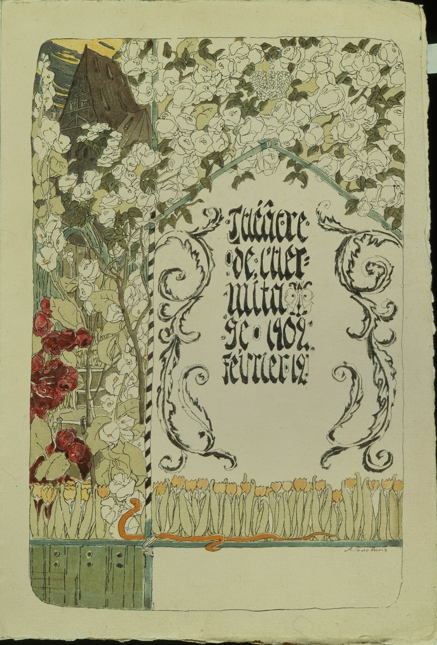 Program teatralny do spektaklu teatralnego Faust, 1902 autorstwa Aleksandr Jakovlevic Golovin
