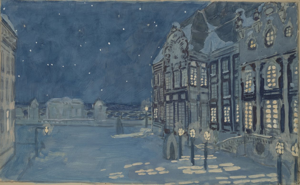 Zimowy pałac. Scenografia do opery Dom na lodzie A. Koreshchenko, 1901 autorstwa Aleksandr Jakovlevic Golovin