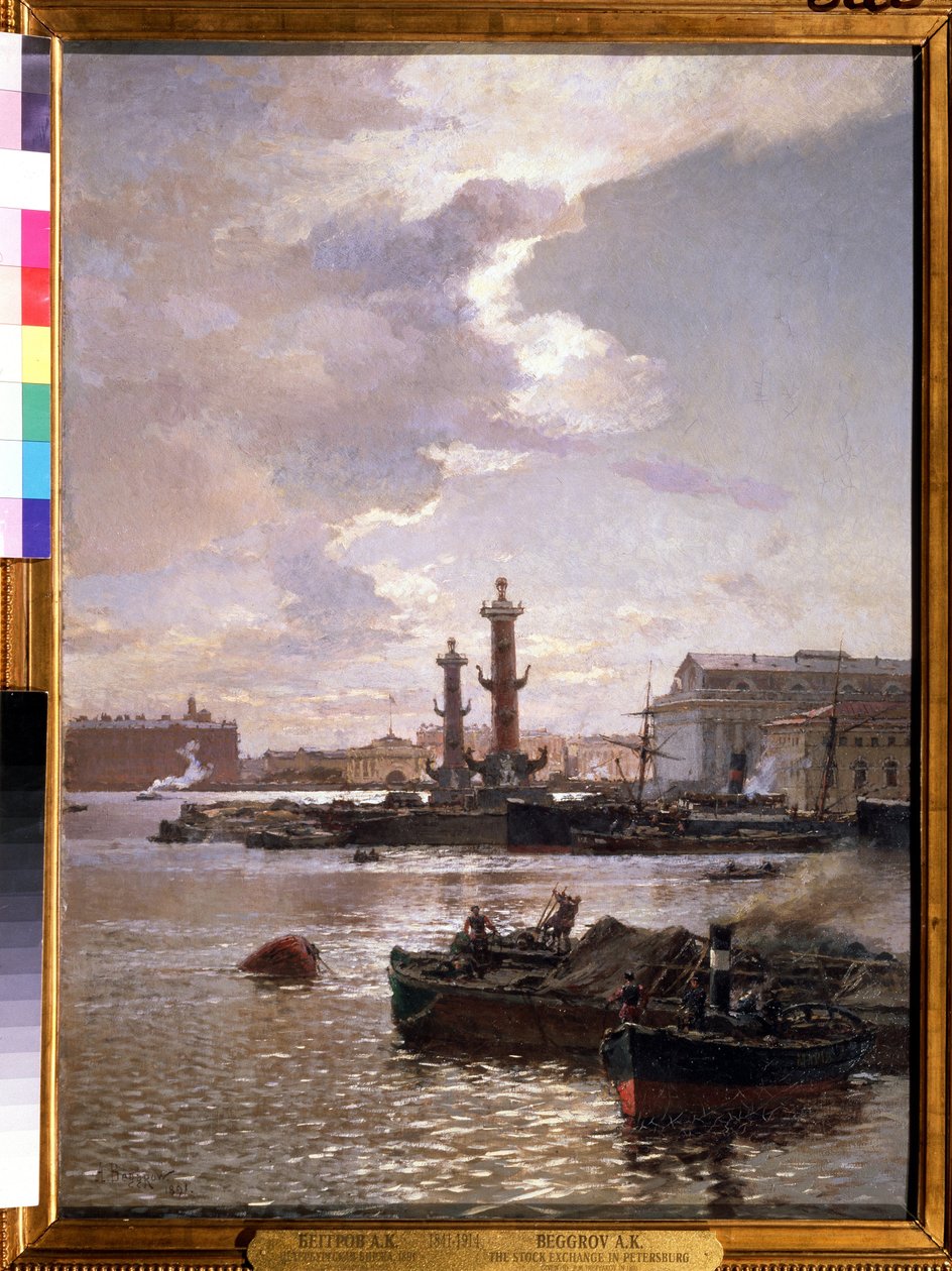 Giełda w Petersburgu. Obraz Aleksandra Karlowicza Beggrova (1841-1914). Olej na płótnie, 80 x 58 cm autorstwa Aleksandr Karlovich Beggrov