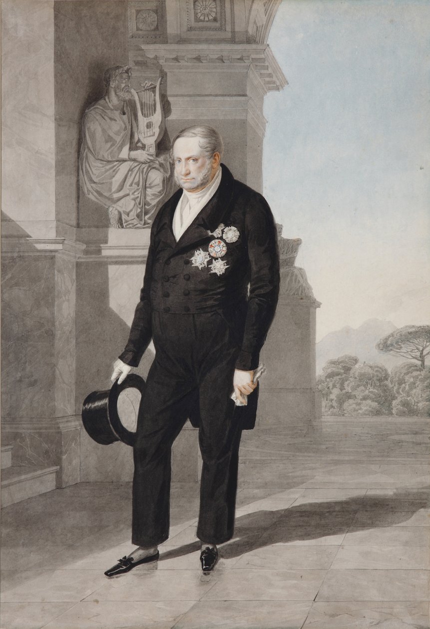 Portret króla Franciszka I z dwóch Sycylii 1777-1830, 1825 autorstwa Aleksandr Pavlovich Bryullov