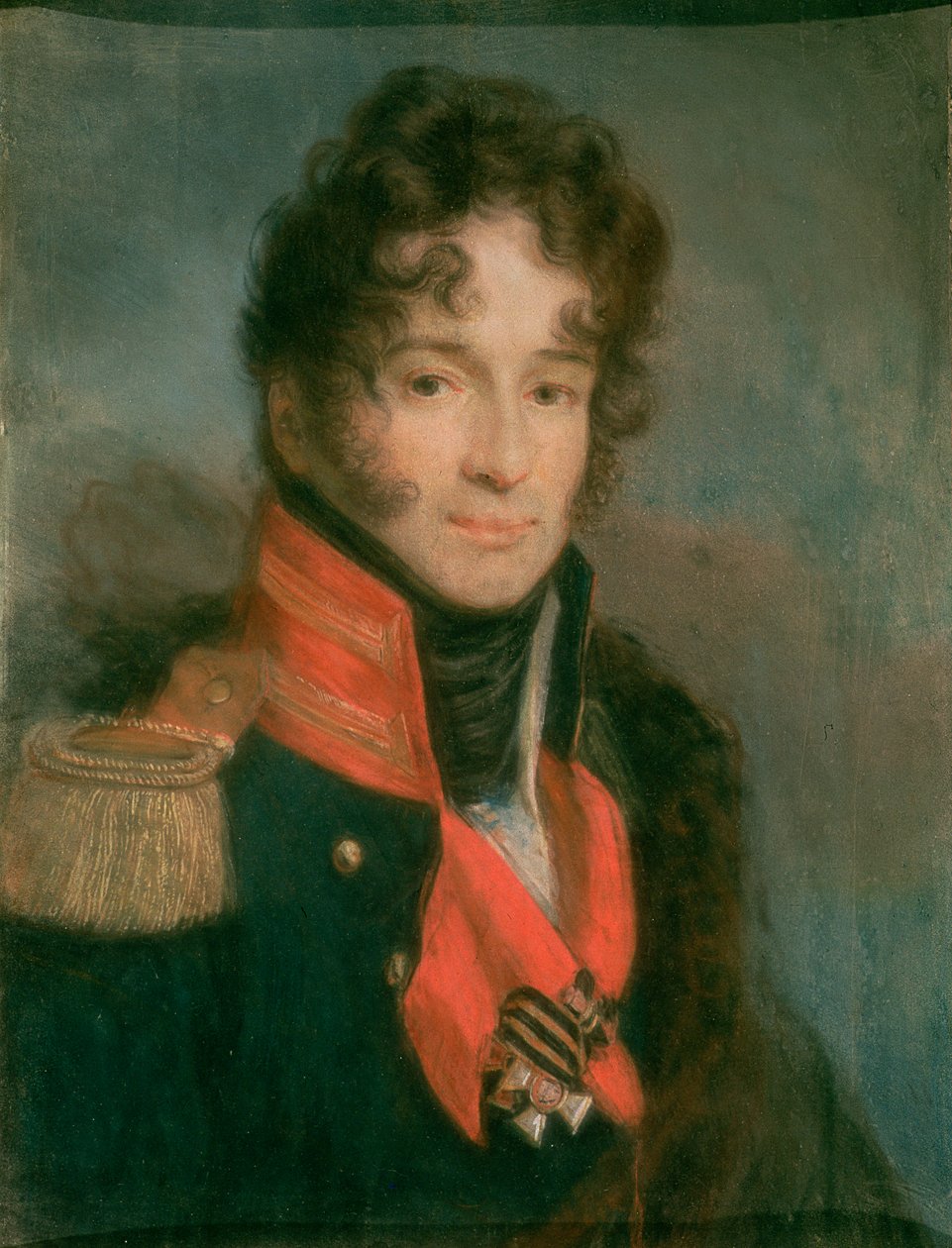 Portret Piotra Aleksandrowicza Cziczerina (1778-1845), 1809-12 (pastel na pergaminie) autorstwa Aleksei Gavrilovich Venetsianov