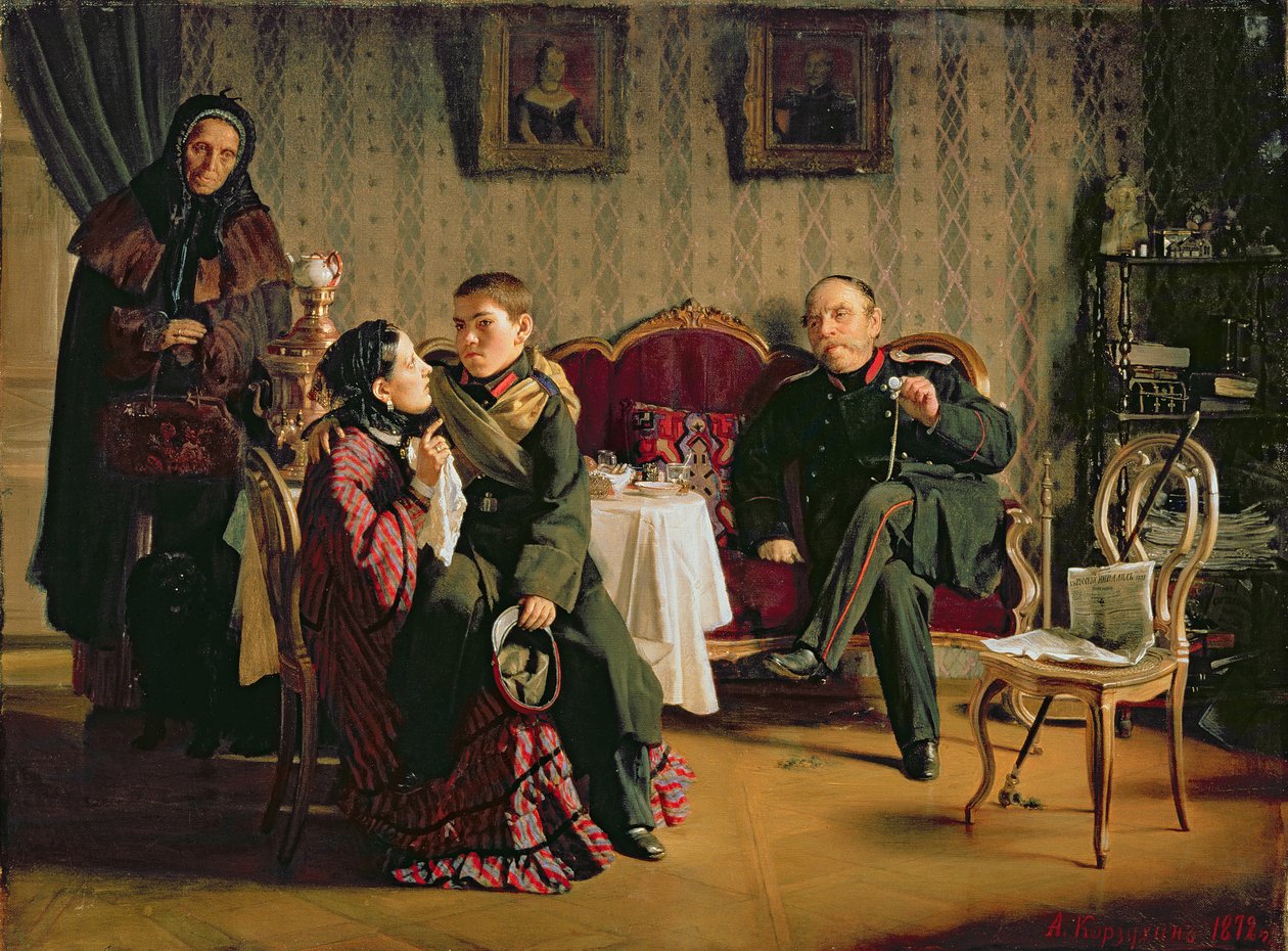 Dzień rozstania, 1872 autorstwa Aleksei Ivanovich Korzukhin