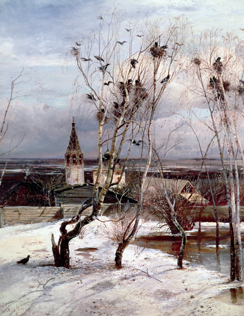 Gawrony powróciły, 1871 autorstwa Alexei Kondratjewitsch Sawrassow