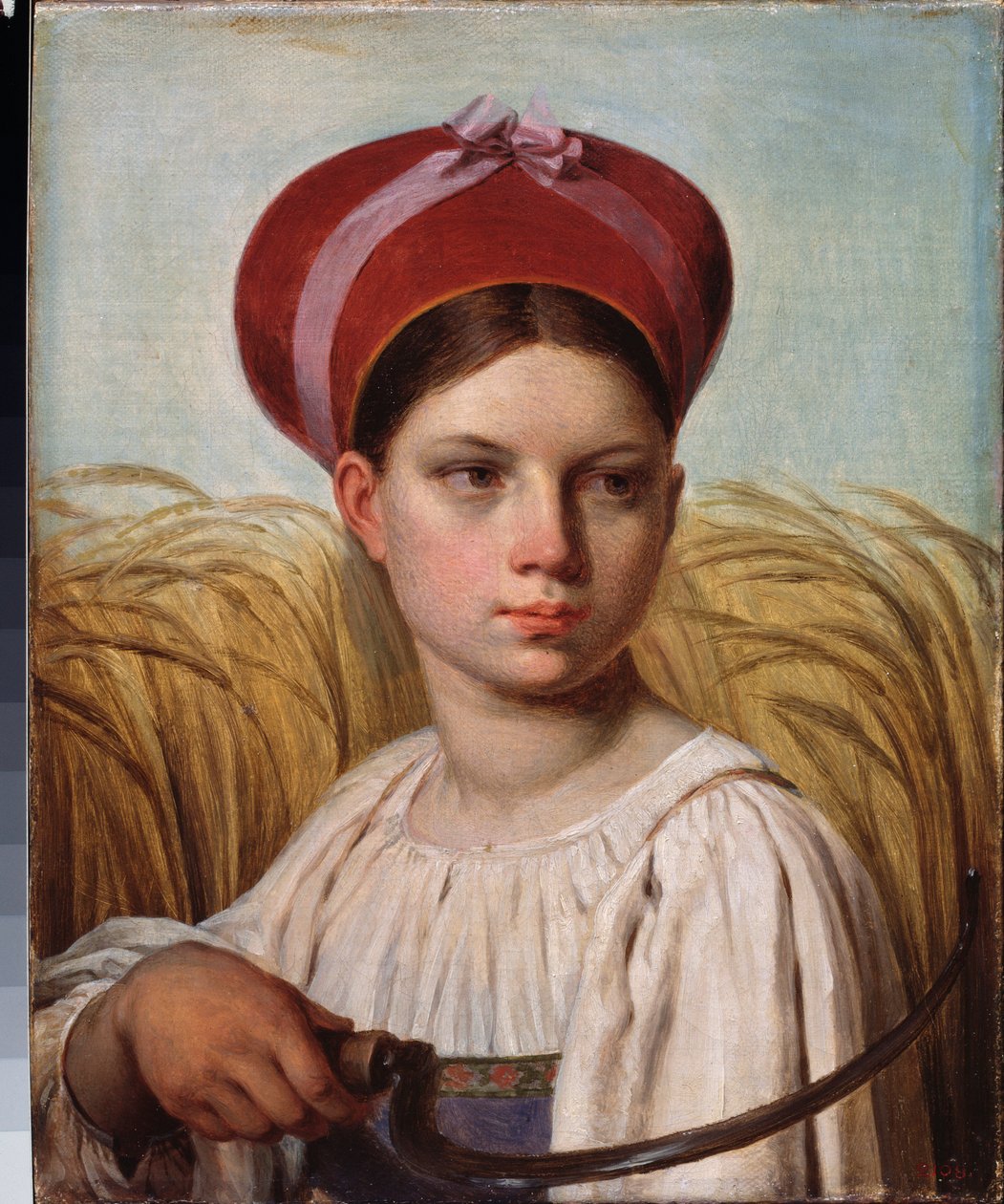 Żniwiarz - Obraz Alexei Gavrilovich Venetsianov (1780-1847), olej na płótnie, XIX-wieczna sztuka rosyjska, romantyzm - Państwowe Muzeum Rosyjskie, Sankt Petersburg autorstwa Aleksei Gavrilovich Venetsianov