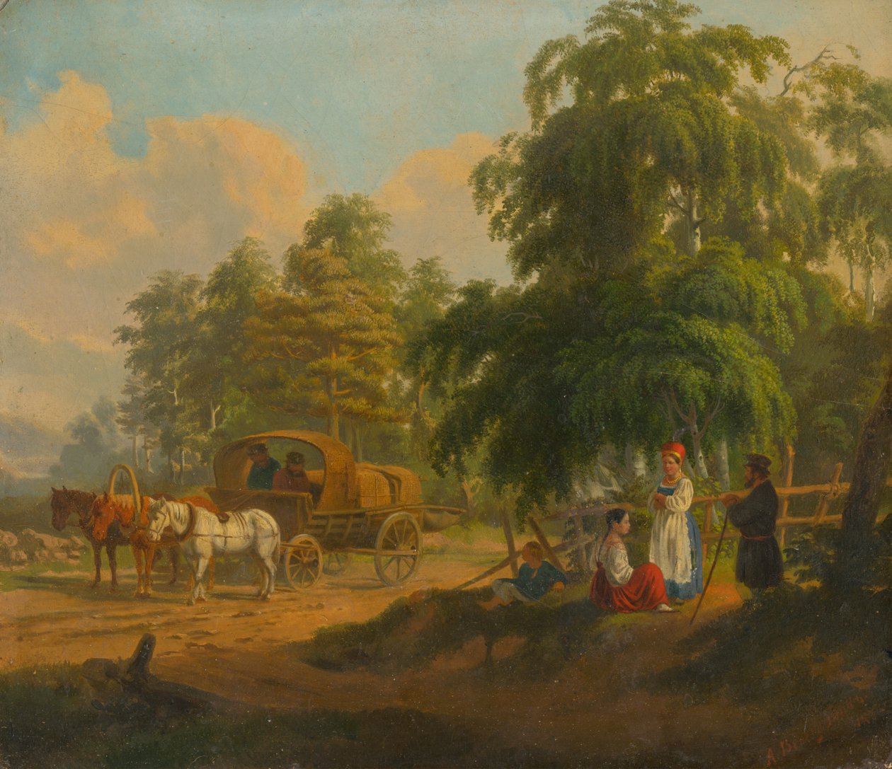 Pejzaż z rosyjską trojką, 1801. autorstwa Aleksei Gavrilovich Venetsianov