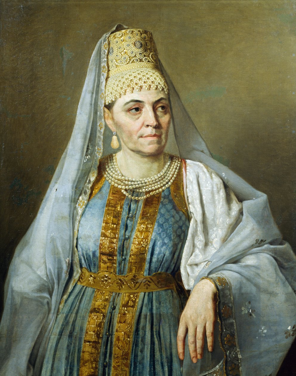 Portret Marfy Venetsianovej w kostiumie autorstwa Aleksieja Venetsianova (1780-1847), ok. 1828 autorstwa Aleksei Gavrilovich Venetsianov