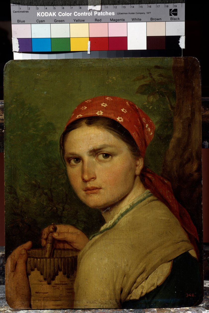 Chłopska dziewczyna - obraz Aleksieja Gawriłowicza Venetsianova (1780-1847), olej na płótnie, ok. 1824, sztuka rosyjska autorstwa Aleksei Gavrilovich Venetsianov