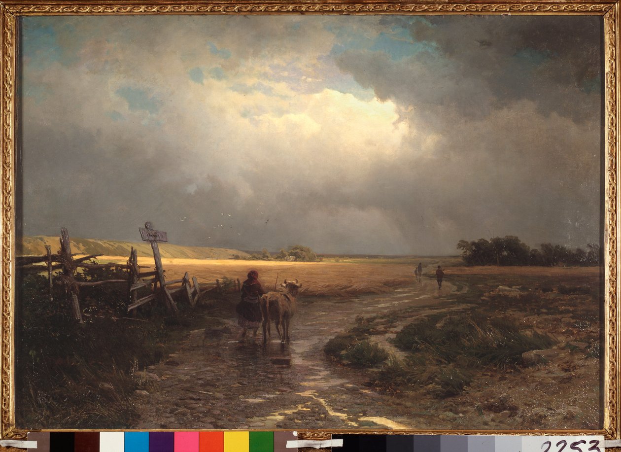 Odwilż (odwilż) - obraz Aleksieja Kondratyevicha Savrasova (Savrasov) (1830-1897), olej na płótnie autorstwa Alexei Kondratjewitsch Sawrassow