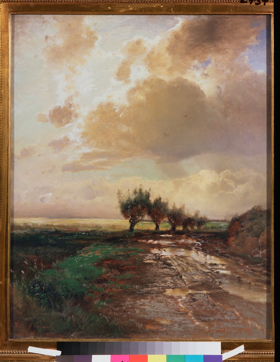 Droga wiejska (Droga wiejska) - Obraz Aleksieja Kondratyevicha Savrasova (1830-1897), olej na płótnie autorstwa Alexei Kondratjewitsch Sawrassow
