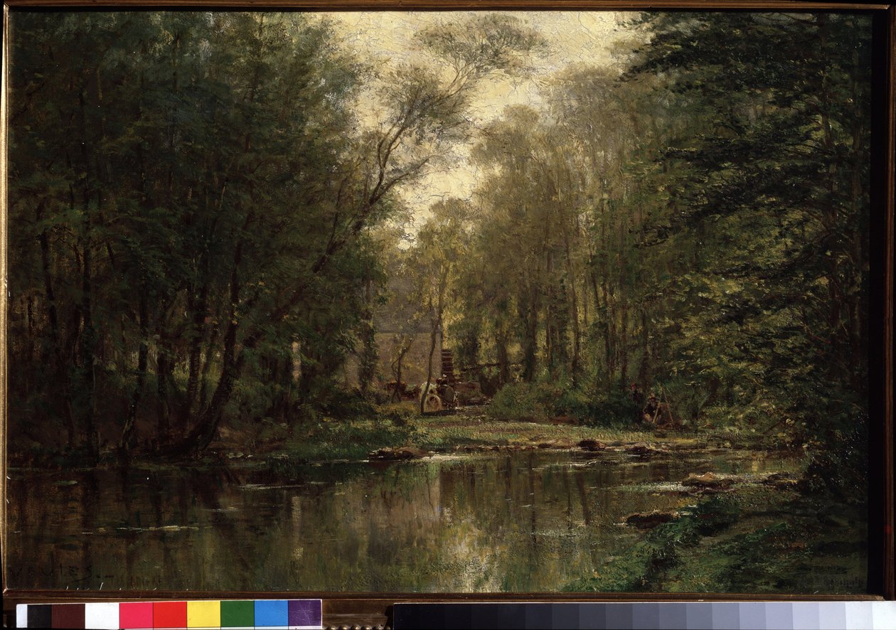 „Pejzaż La Veules (lub Veulles) w Normandii” Obraz Aleksieja Pietrowicza Bogoliubowa (Bogoliubowa lub Bogoliubowa) (1824-1896) 1871 Państwowa Galeria Tretiakowska, Moskwa autorstwa Aleksei Petrovich Bogolyubov