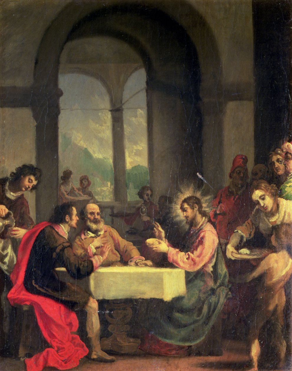 Wieczerza w Emaus, ok. 1600-05 autorstwa Alessandro Allori