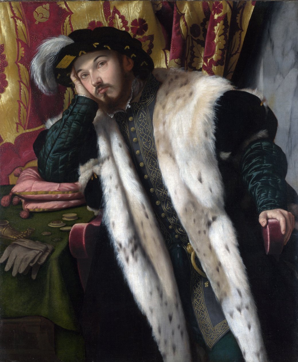 Portret młodego mężczyzny, ok.1542 autorstwa Alessandro Bonvicino Moretto
