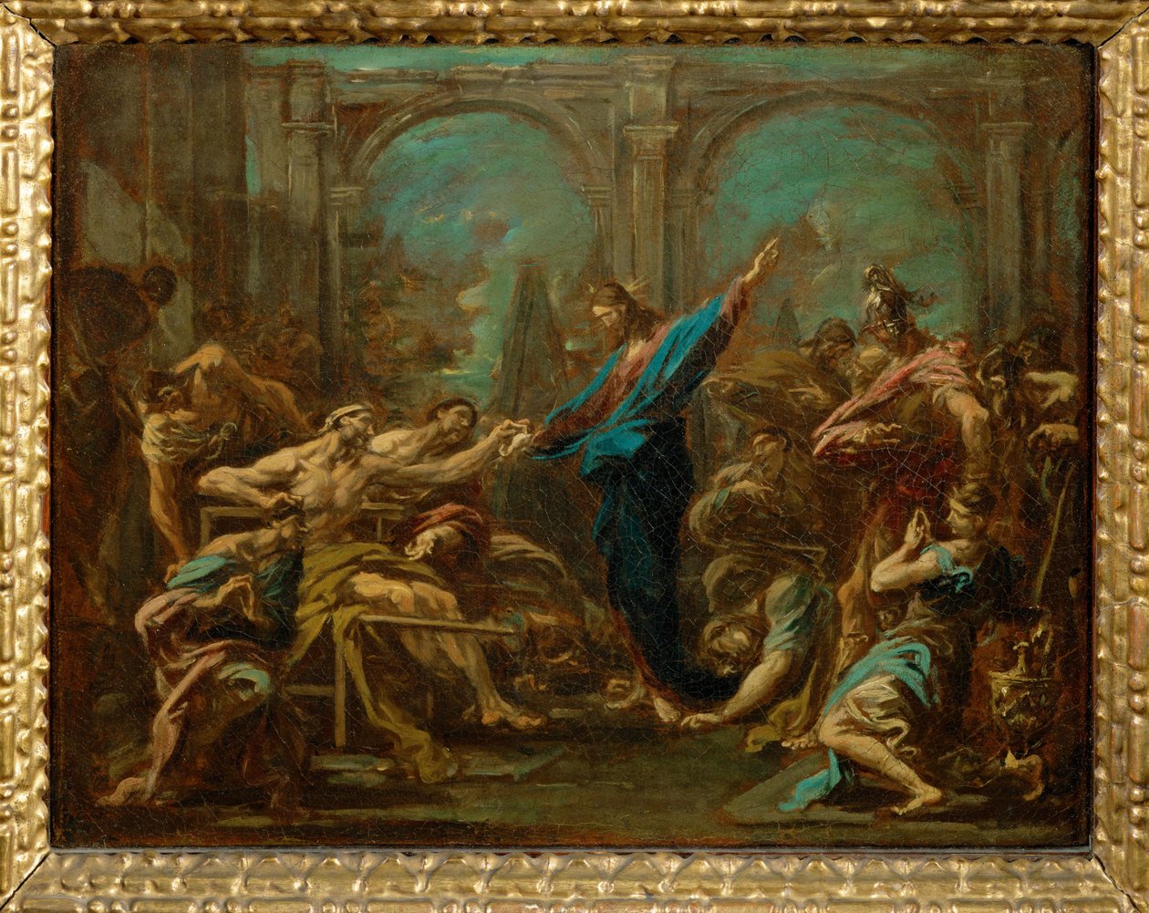 Jesus guerissant les paralytiques - Chrystus uzdrawia chromych ... autorstwa Alessandro (style of) Magnasco