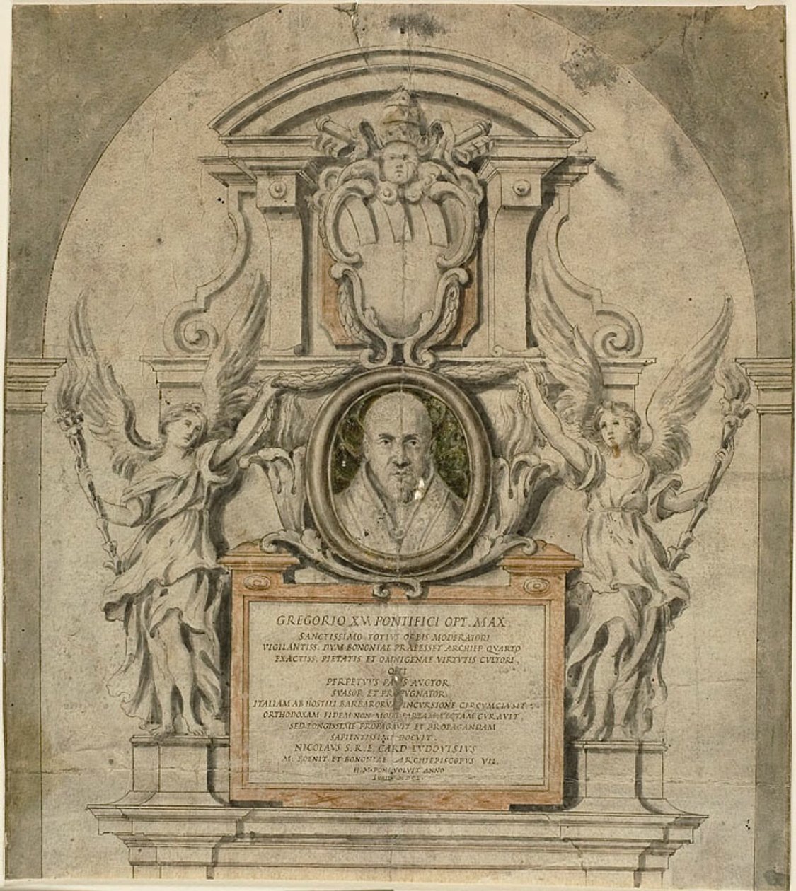 Projekt pomnika papieża Grzegorza XV autorstwa Alessandro Algardi