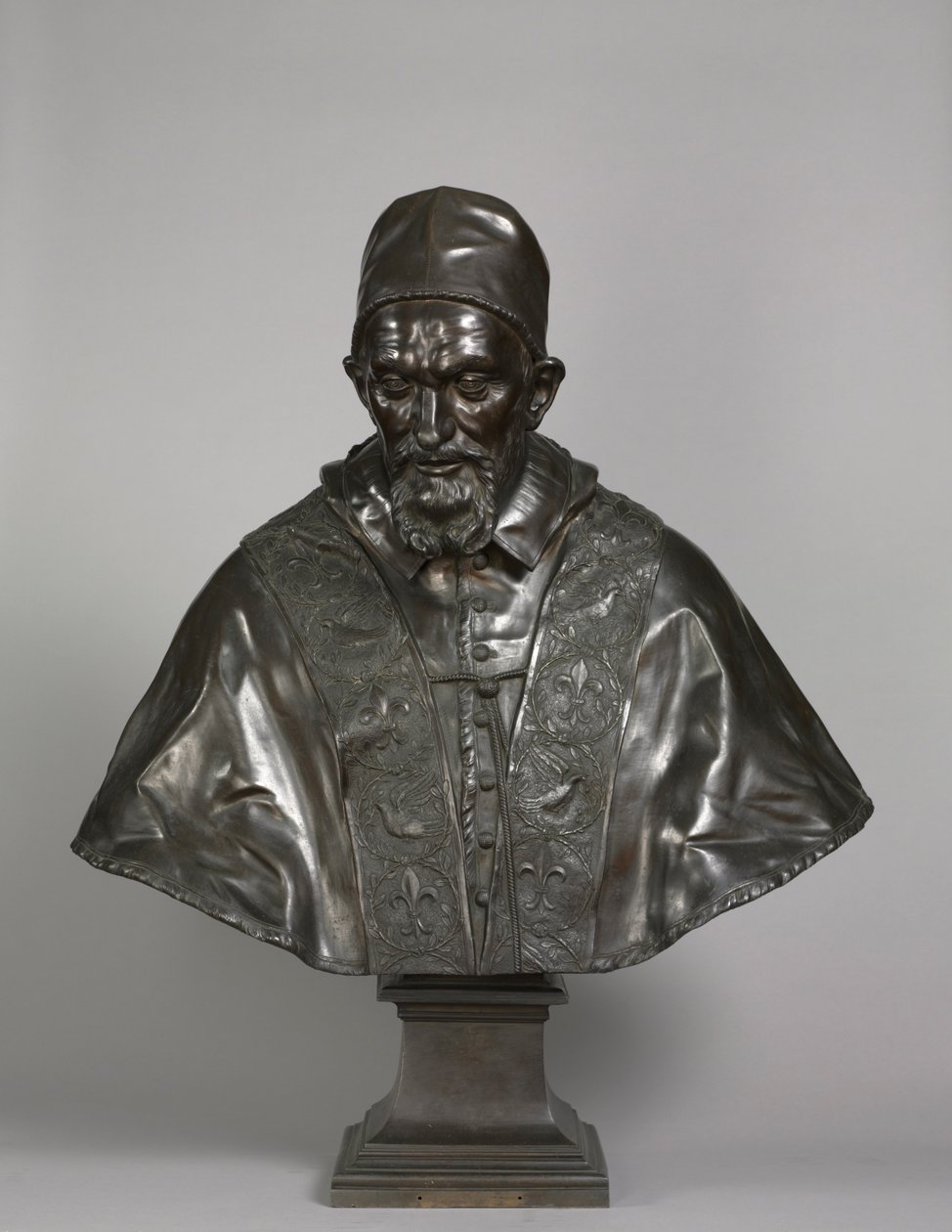 Portret papieża Innocentego X Pamphili, projekt 1647-1648, odlew 1650-1700. autorstwa Alessandro Algardi