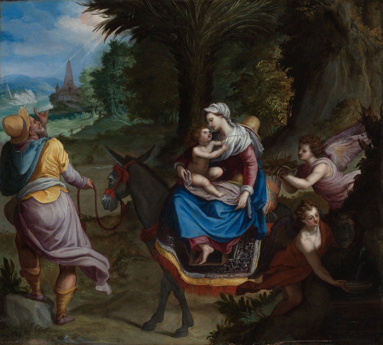 Ucieczka do Egiptu autorstwa Alessandro Allori