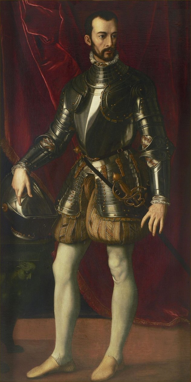 Portret Francesco I de Medici 1541-1587, Wielkiego Księcia Toskanii, 1570-1575. autorstwa Alessandro Allori