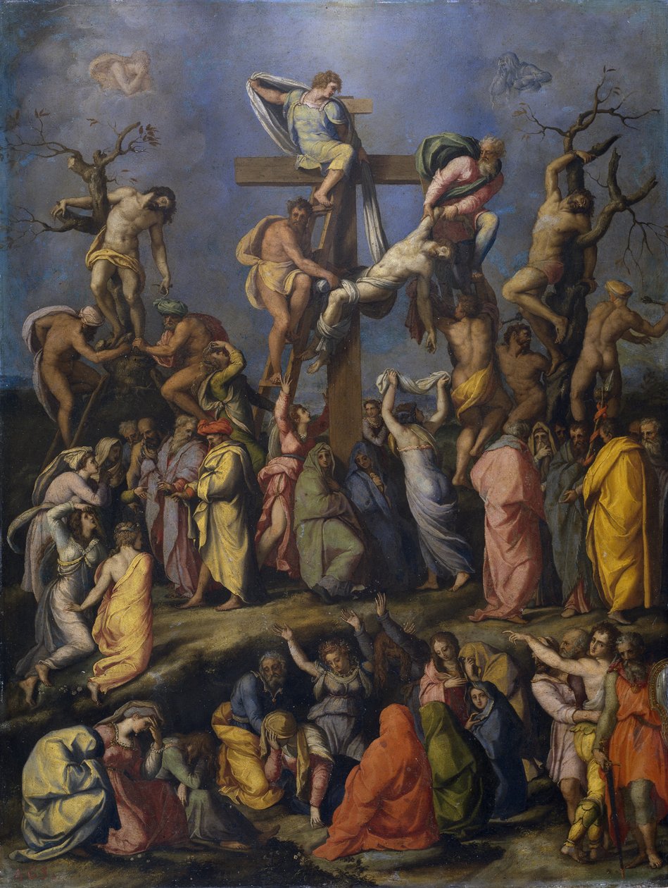 Zejście z krzyża, ok. godz. 1560 autorstwa Alessandro Allori