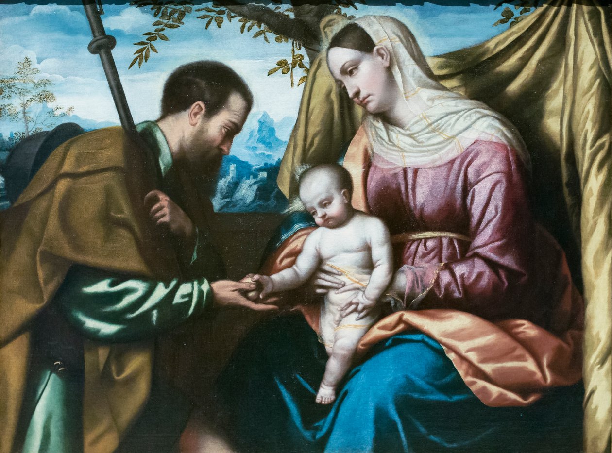 Dziewica z Dzieciątkiem i święty Roch autorstwa Alessandro Bonvicino Moretto
